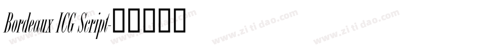 Bordeaux ICG Script字体转换